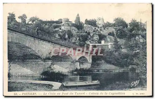 Cartes postales Poitiers Le Clain au Pont du Tunnel Coteau de la Cagouillere