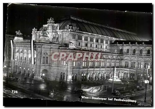 Cartes postales Wien Staatsoper Bei Festbeleuchtung