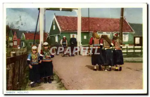 Cartes postales Marken Holland Folklore Costume