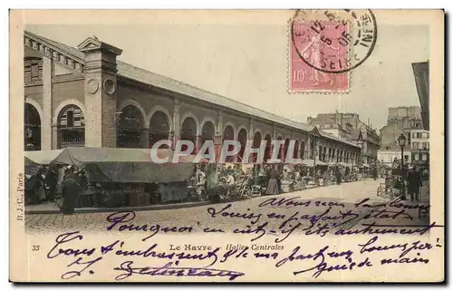 Cartes postales Le Havre Halles Centrales Marche