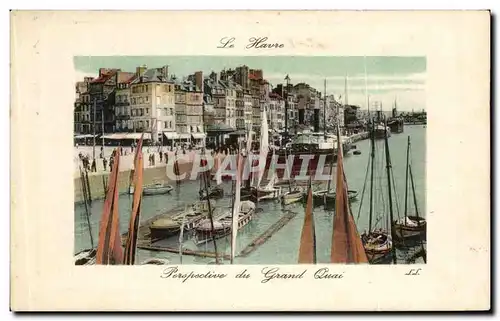 Ansichtskarte AK Le Havre Perspective du Grand Quai Bateaux