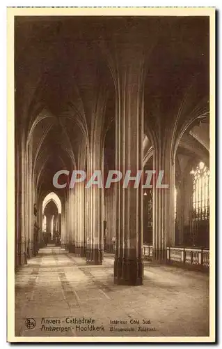 Cartes postales Anvers Cathedrale Antwerpen Hoofdkerk Interieur Cote Sud