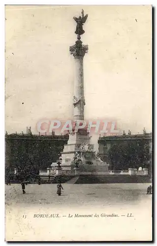 Cartes postales Bordeaux Le Monument des Girondins