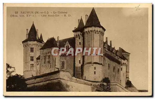 Ansichtskarte AK Saumur Le Chateau Cote Nord Est