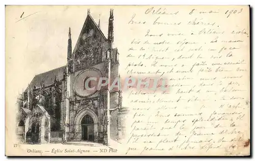 Cartes postales Orleans Eglise Saint Aignan