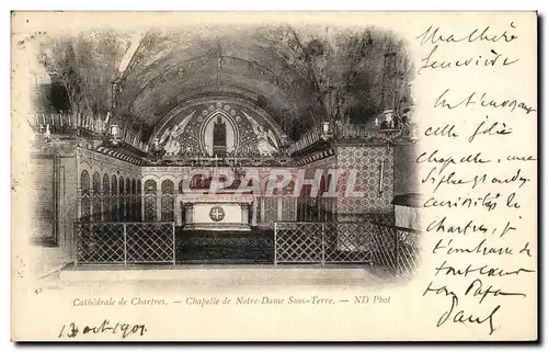 Ansichtskarte AK Chartres Cathedrale de Chartres Chapelle de Notre Dame Sous Terre