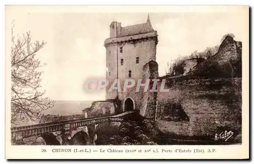 Cartes postales Chinon Le Chateau Porte d&#39Entree