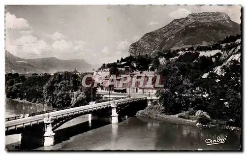 Ansichtskarte AK Les Belles Alpes Francaises Grenoble Pont de la Porte De France et le Neron