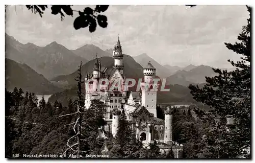 Cartes postales Neuschwanstein Schwansee