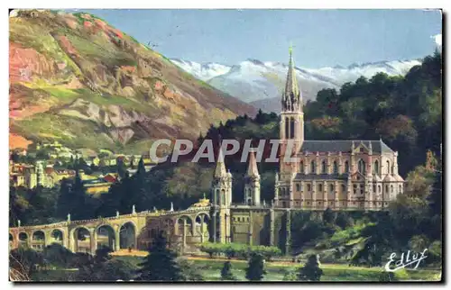 Cartes postales Lourdes La Basilique et le Pic du Jer