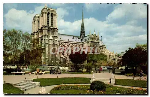 Ansichtskarte AK Paris Notre Dame de Paris et le square Viviani