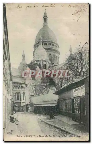 Ansichtskarte AK Paris Rue de la Barre a Montmartre Sacre Coeur