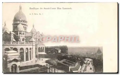 Cartes postales Basilique du sacre Coeur Rue Lamack Paris Montmartre