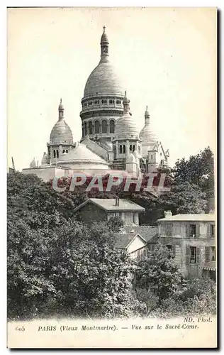 Cartes postales Paris vue sur le sacre Coeur Montmartre