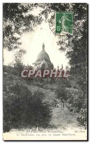 Ansichtskarte AK Paris Le Sacre Coeur Vue Prise Du Square Saint Pierre