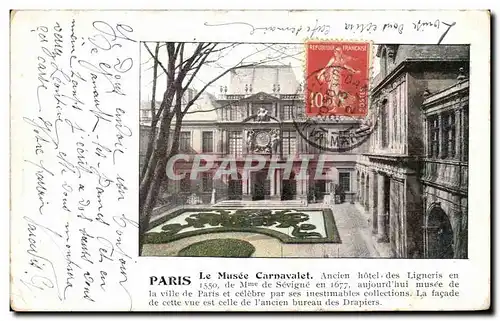 Cartes postales Paris Le Musee Carnavalet ancien Hotel Des Ligneris