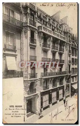 Cartes postales Paris Hotel Madison Rue Des Petits champs corner Of the Avenue De l&#39Opera