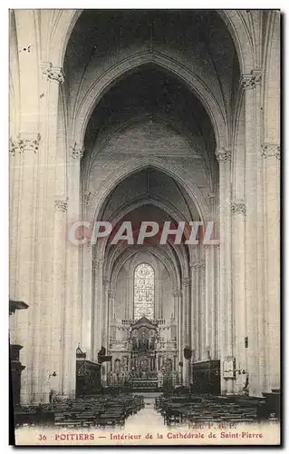 Cartes postales Poitiers Interieur De La Cathedrale De Saint Pierre