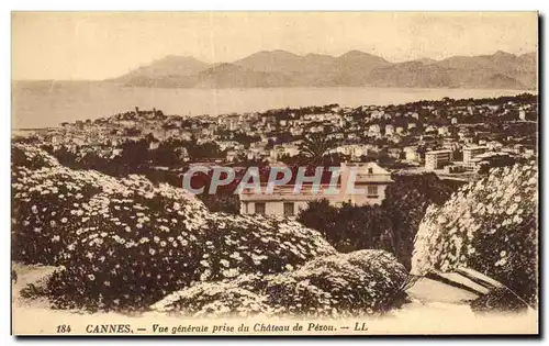 Cartes postales Cannes Vue Generale Prise Du Chateu De Pezou