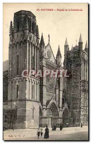 Cartes postales Poitiers Facade De La Cathedrale