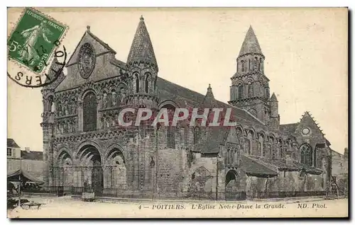 Cartes postales Poitiers L&#39Eglise Notre Dame La Grande