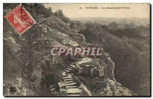 Cartes postales Poitiers Les Escaliers Du Porteau
