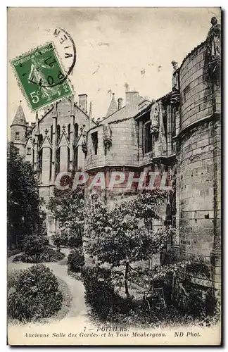 Cartes postales Poitiers anciene Salle Des Gardes Et La tour Maubergeon