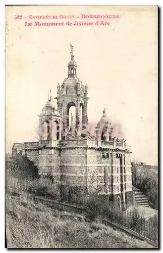 Ansichtskarte AK Environs De Rouen Bonsecours Le Monument De Jeanne d&#39Arc