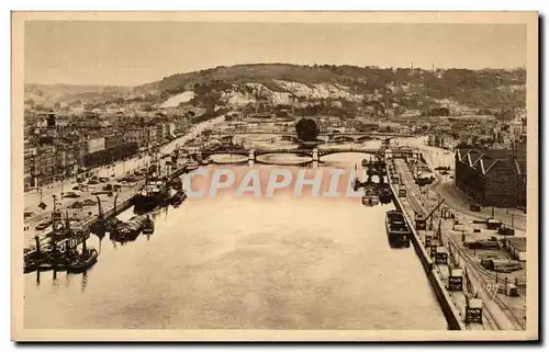 Cartes postales Rouen La Seine Et La Cote Sainte Catherine