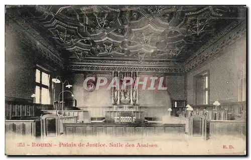 Ansichtskarte AK Rouen Palais De Justice Salle Des Assises