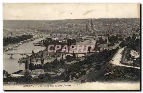 Cartes postales Rouen Panorama Pris De Bon Secours