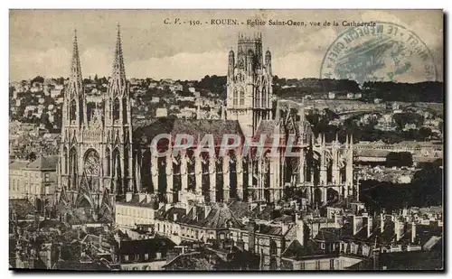 Ansichtskarte AK Rouen Eglise Saint Ouen Vue De La Cathedrale