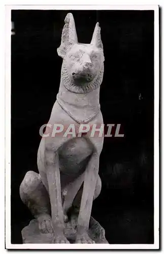 Cartes postales Chien En Calcaire Traces De La Polychromie Primitive Dynastie Egypt Egypte