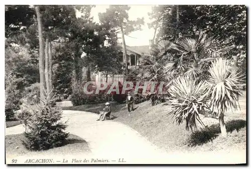 Ansichtskarte AK Arcachon La Place des Palmiers