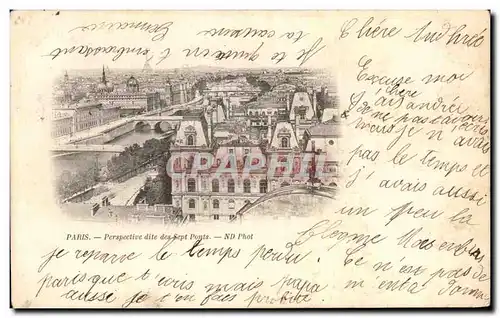 Ansichtskarte AK Paris Perspective dite des sept Ponts Carte 1899