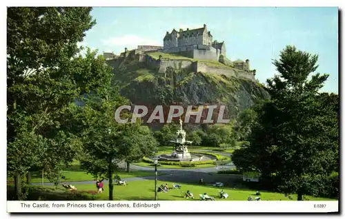 Cartes postales The Castle from Princes Street Garden Edinburgh