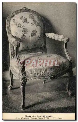 Cartes postales Musee des Arts Decoratifs Fauteuil Louis XVI