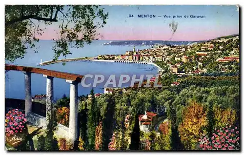 Cartes postales Menton Vue Prise De Garavan