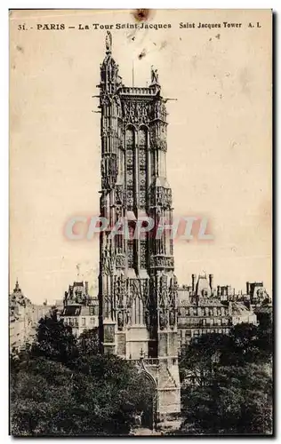 Cartes postales Paris La Tour Saint Jacques Sainte Jacques Tower