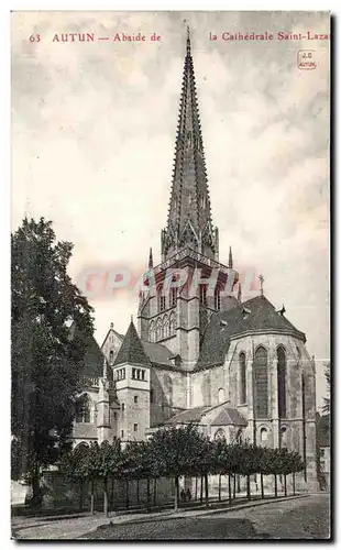 Ansichtskarte AK Autun Abside de La Cathedrale Saint Laza