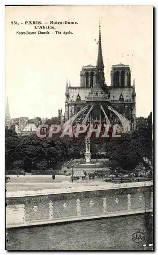 Cartes postales Paris Notre Dame L&#39Abside Notre Dame