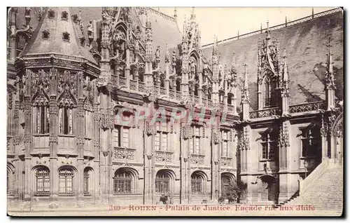 Cartes postales Rouen Plais de Justice Ensemble vu de la Rue aux juifs Judaica