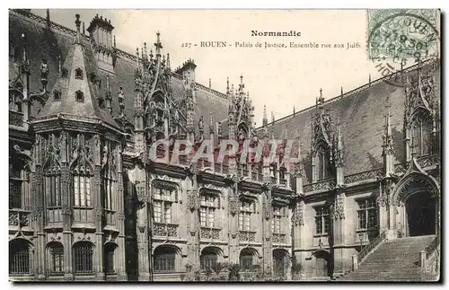 Ansichtskarte AK La Normandie Rouen Palais de Jutice cote de la Rue aux Juifs Judaica