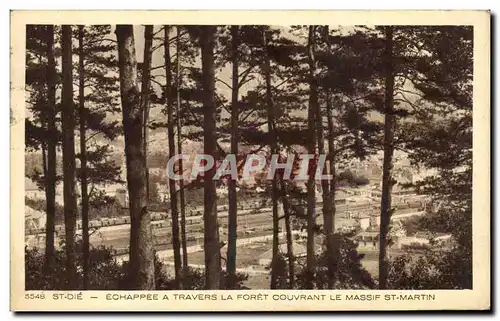 Cartes postales Echappee A Travers La Foret Couvrant Le Massif St Martin St Die