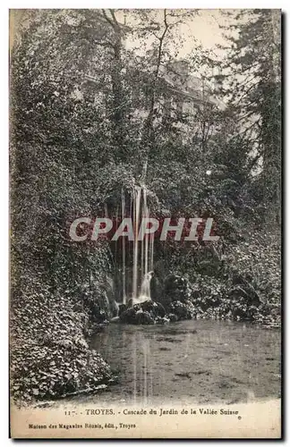 Ansichtskarte AK Troyes Cascade Du Jardin De La Vallee Suisse