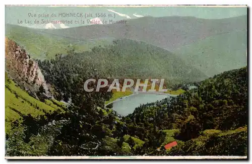 Ansichtskarte AK Vue Prise du Hohneck Le Lac de Schiessrotried et la Vallee de Munster