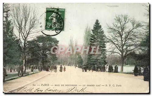 Ansichtskarte AK Paris Bois De Boulogne Le Grand lac