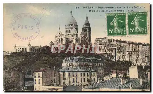 Ansichtskarte AK Paris Panorama vers le Sacre Coeur et la Butte Montmartre