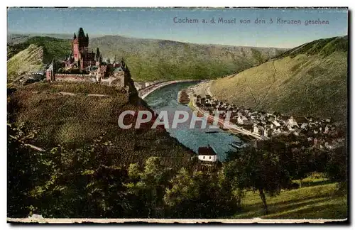 Cartes postales Cochem Mosel uon den Kreuzen gesehen