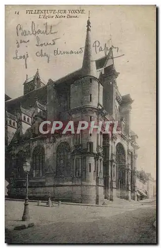 Cartes postales Villeneuve Sur Yonne L&#39Eglise Notre Dame